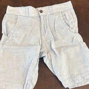 B Moon boys size 8 blue linen shorts